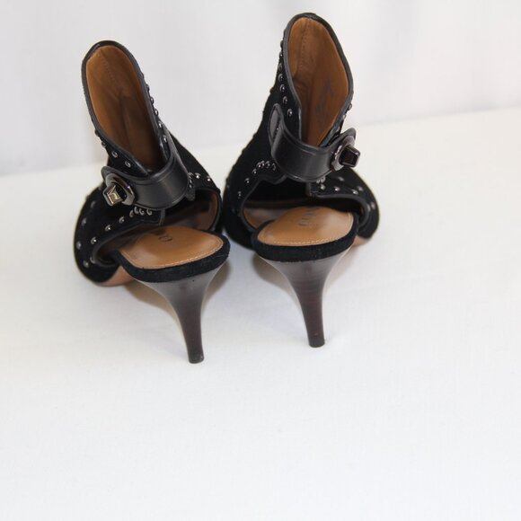Coach Black Ankle Booties with Silver Studs - Picture 5 of 11